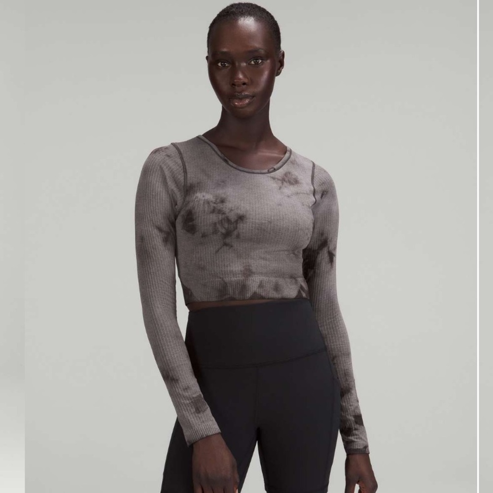 NWOT Lululemon Ebb to Street Long Sleeve Shirt *Marble Dye. Size 4